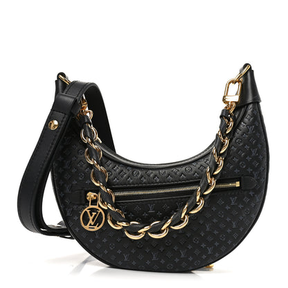 Louis Vuitton Calfskin Embossed Monogram Loop Black 1 of 9
