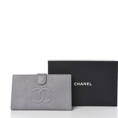 Chanel Caviar Timeless CC French Wallet Grey 13 of 13