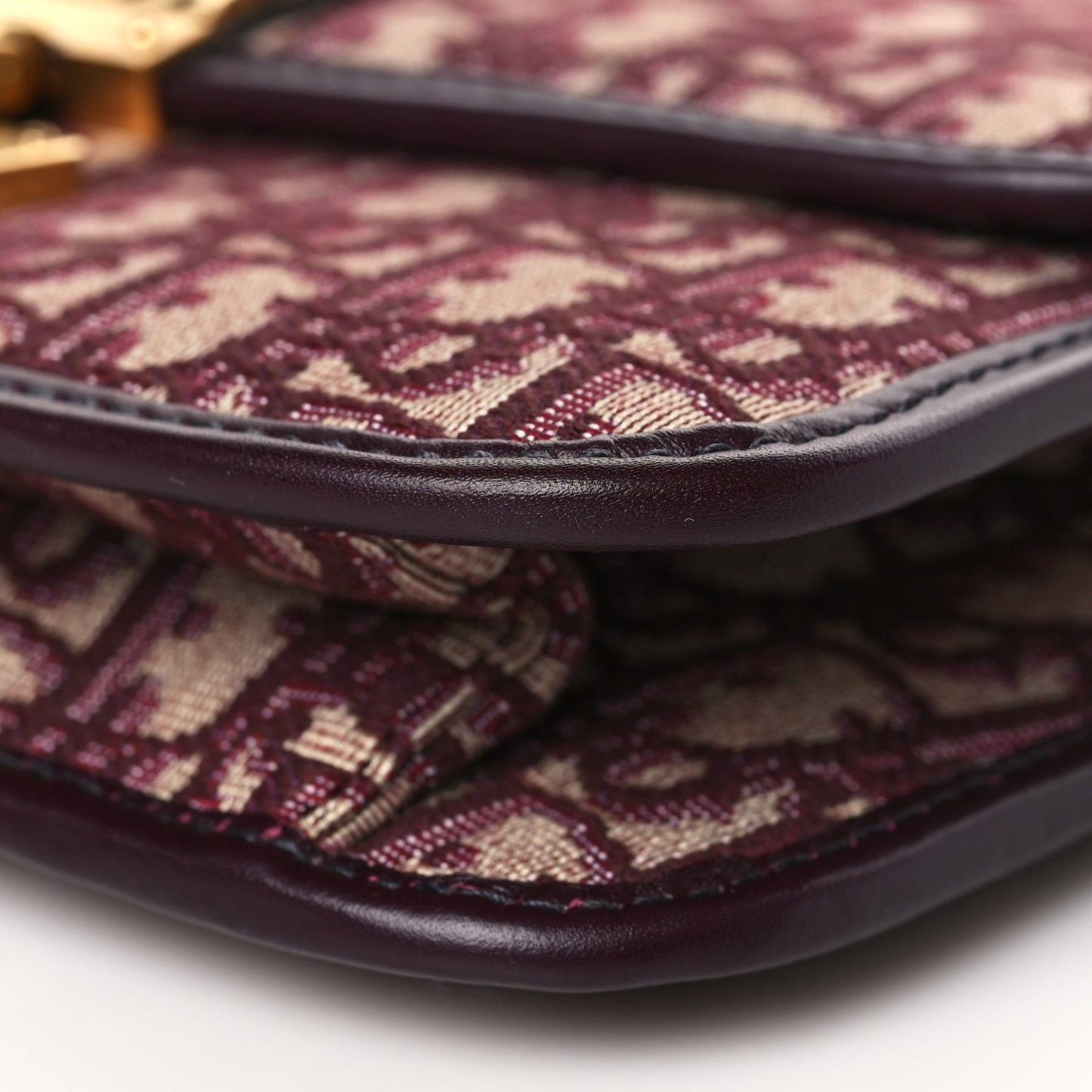 Oblique DiorAddict Flap Bag Burgundy
