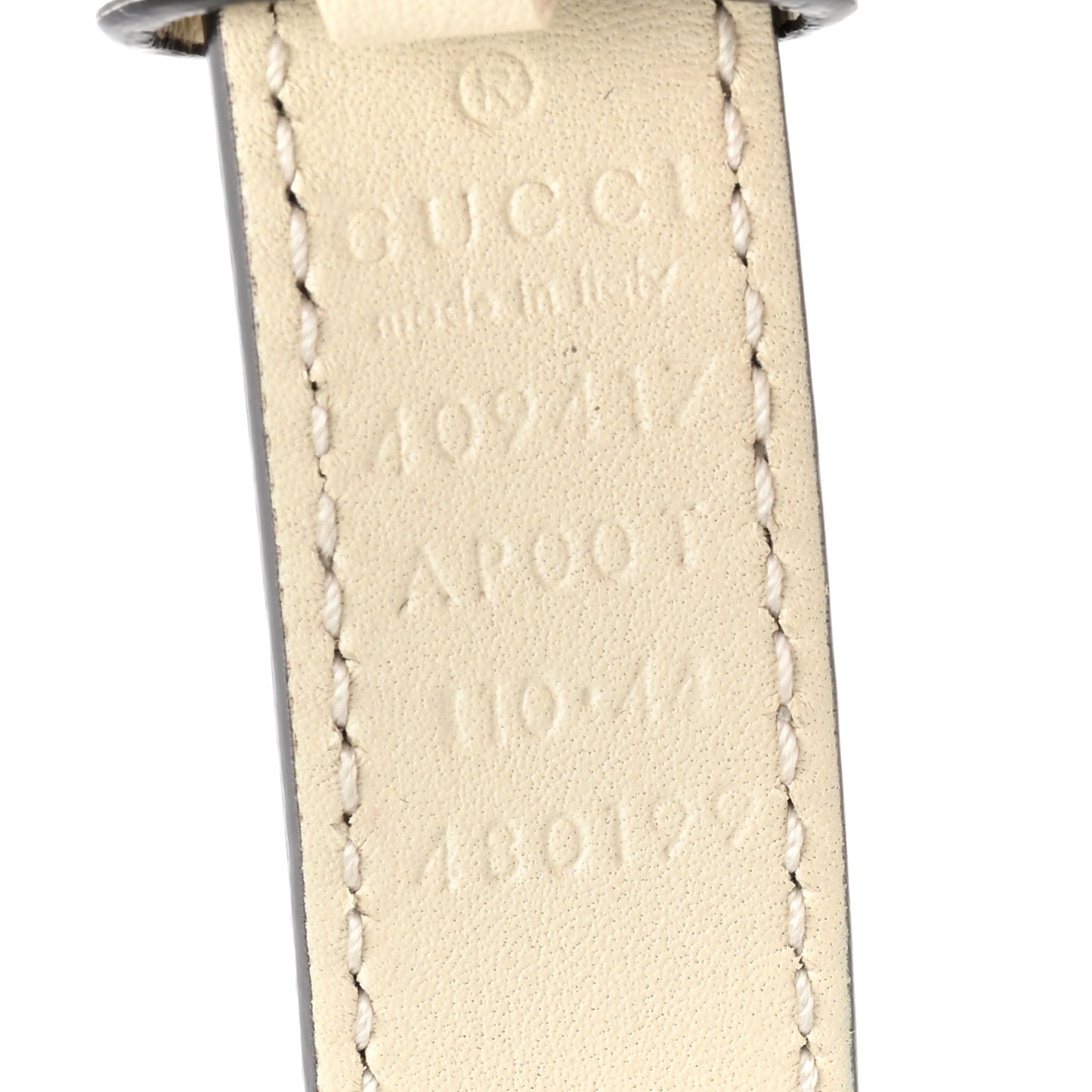 Calfskin Double G 20mm Belt 110 44 Mystic White