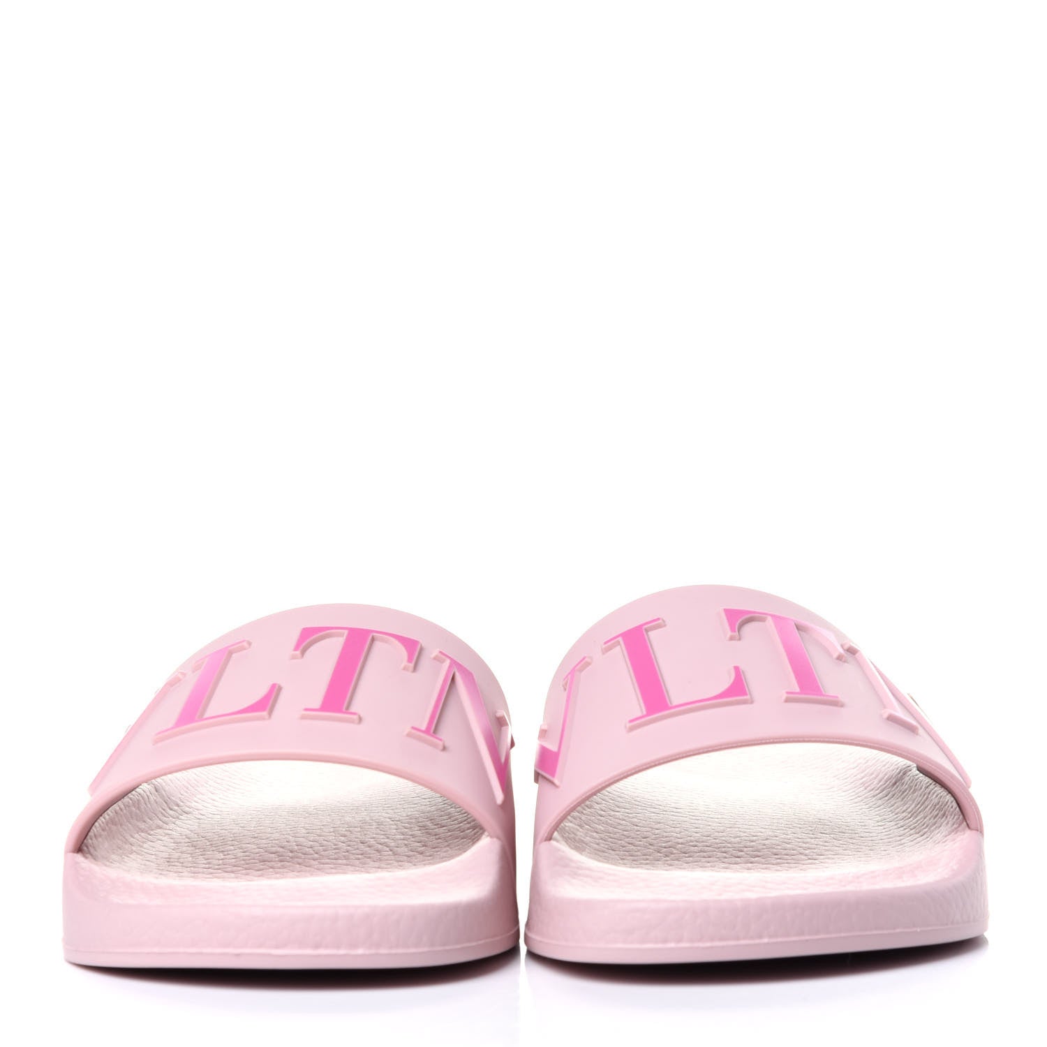Valentino Garavani Rubber VLTN Pool Slide Sandals 36 Water Rose 2 of 10