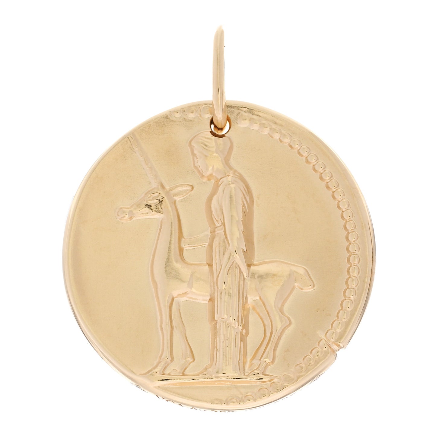 18K Yellow Gold Zodiac Virgo Pendant