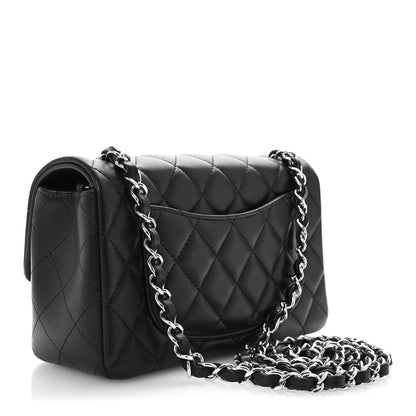 Chanel Lambskin Quilted Mini Rectangular Flap Black 3 of 10