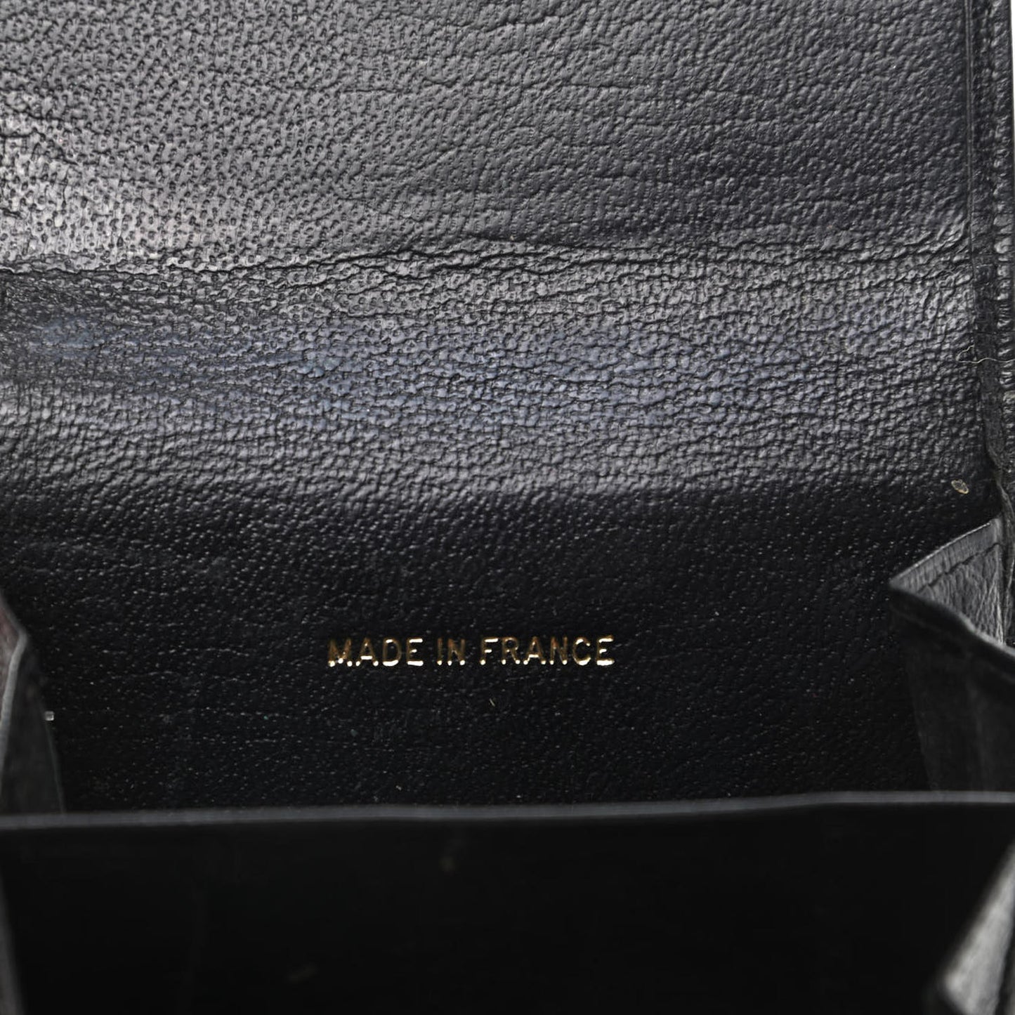 Goatskin Compact Double Sided Wallet Black