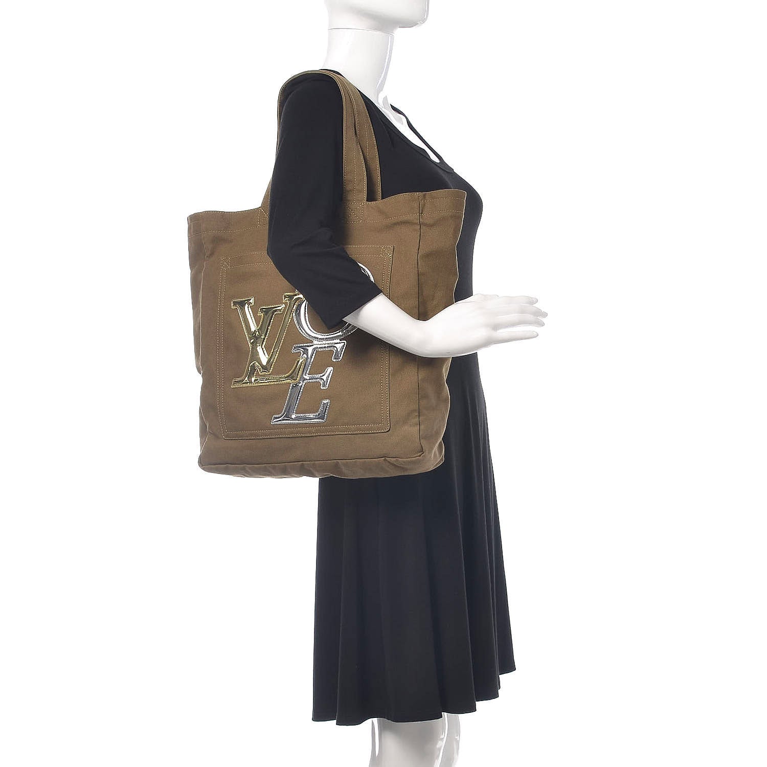 Louis Vuitton Canvas Miroir Thats Love LVOE Tote Kaki 2 of 11
