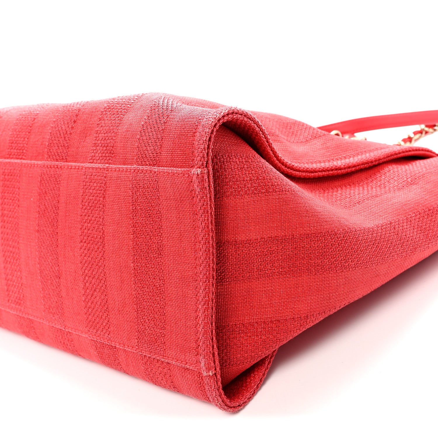 Chanel Mixed Fibers Striped Medium Deauville Tote Red 10 of 11