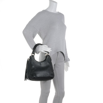 Chanel Leather Tassel Hobo Black 2 of 7