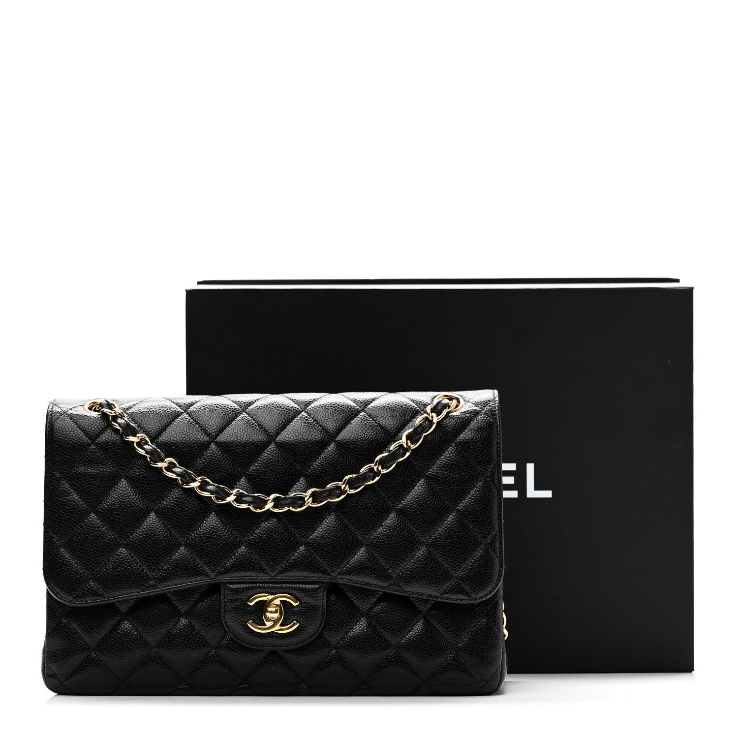 Chanel Caviar Quilted Jumbo Double Flap Black 1791151 – FASHIONPHILE