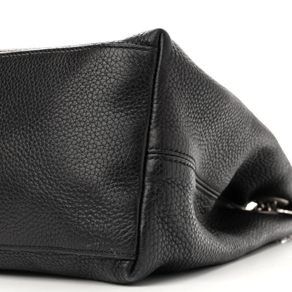 Gucci Pebbled Calfskin Studded Medium Soho Chain Shoulder Bag Black 10 of 14