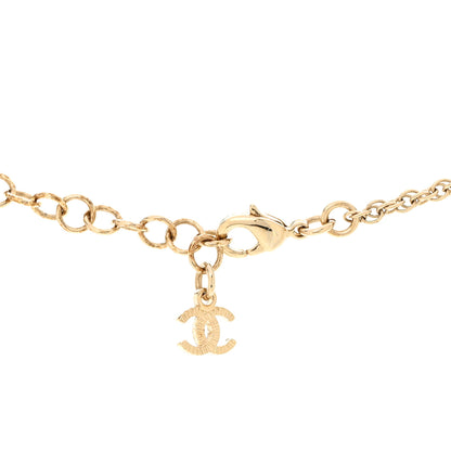 Chanel Crystal Pearl CC Necklace Pearly White Gold 7 of 10
