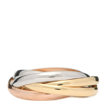 Cartier 18K Pink Yellow White Gold Five Band Les Must De Cartier Trinity Ring 60 9 3 of 5