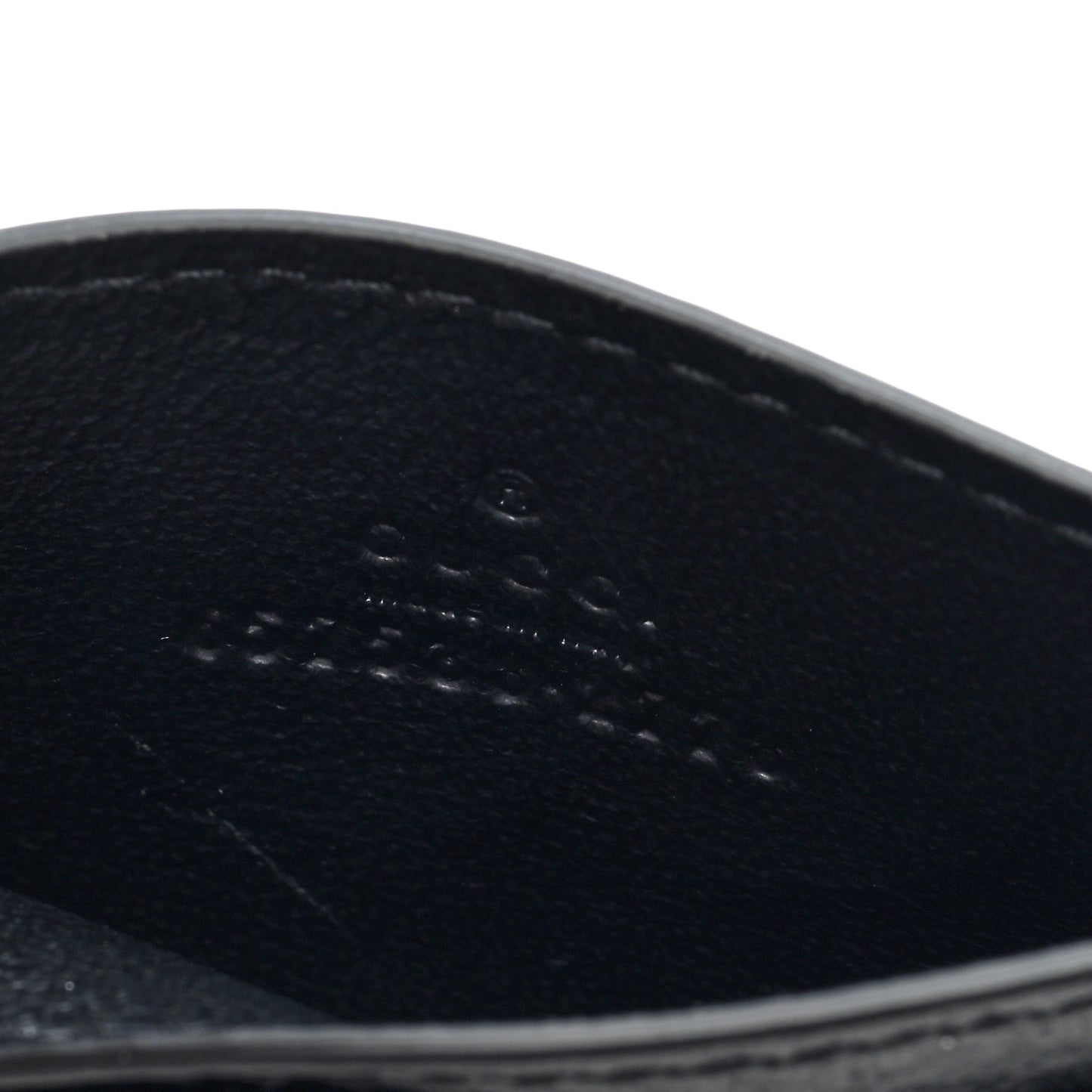 Calfskin Boar Effect GG Marmont Card Holder Black