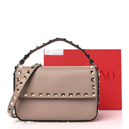 Valentino Garavani Grainy Calfskin Rockstud Crossbody Pouch Poudre 10 of 10