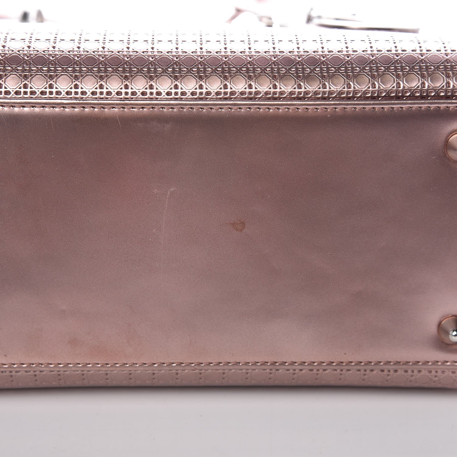 Christian Dior Metallic Patent Micro-Cannage Medium Lady Dior Pink 9 of 11