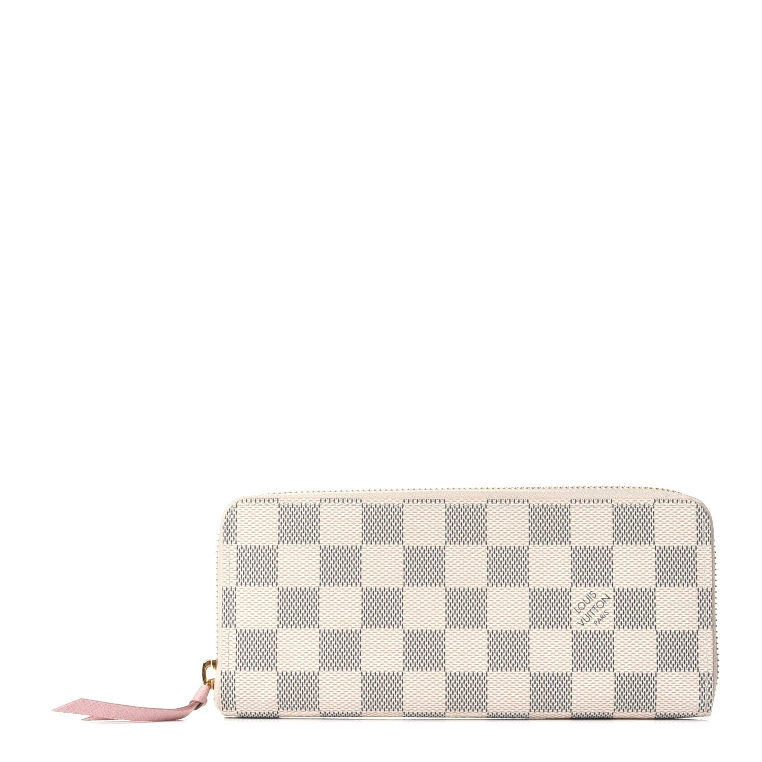 Louis Vuitton Damier Azur Clemence Wallet Rose Ballerine 1 of 4
