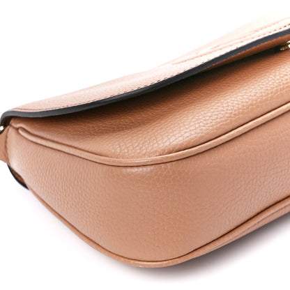Gucci Pebbled Calfskin Medium Soho Flap Crossbody Camelia 11 of 12