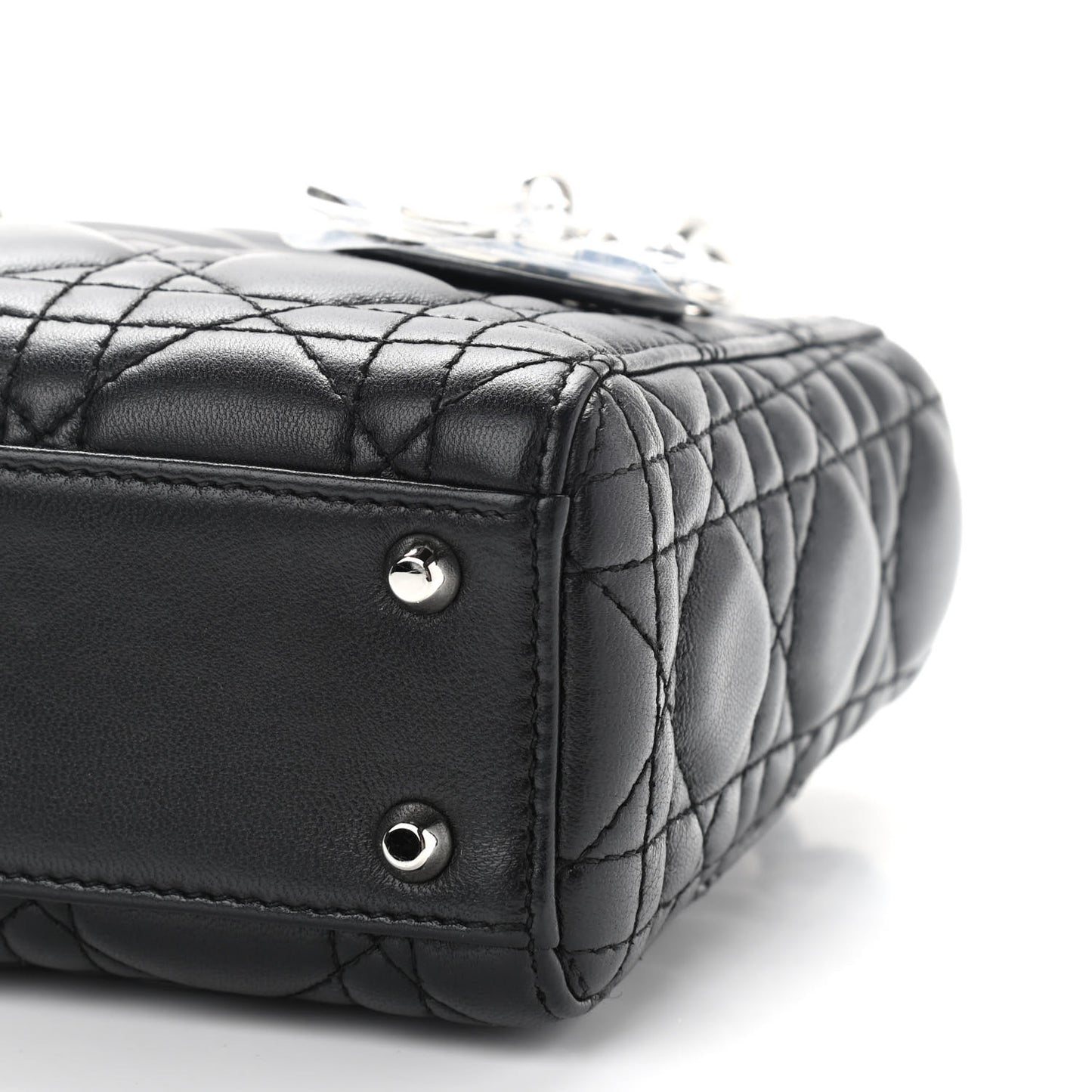 Lambskin Cannage Mini Lady Dior Black
