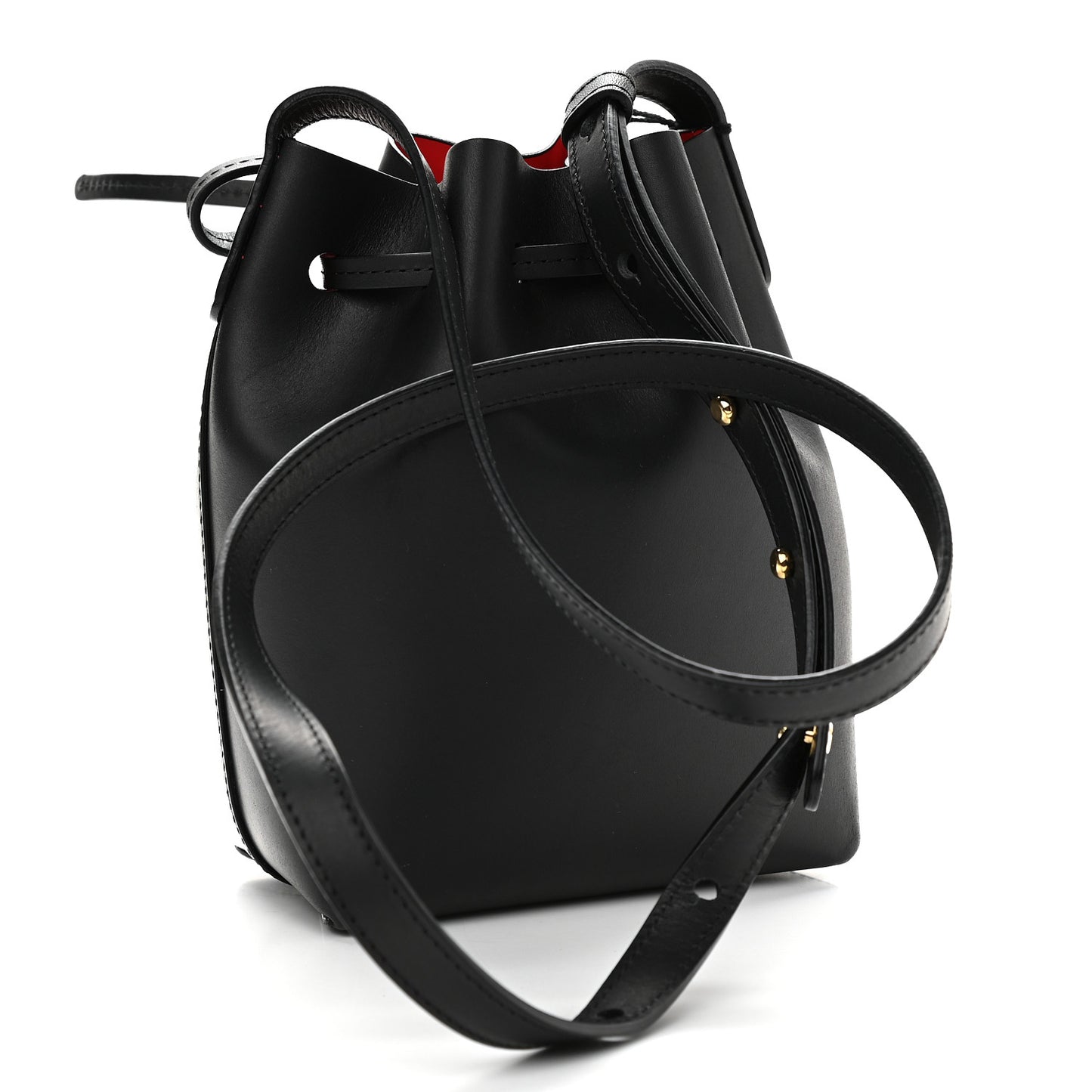 Calfskin Mini Bucket Bag Black Flamma