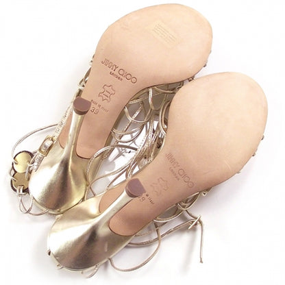 Jimmy Choo Medaillon Strappy Heels Gold 39 5 of 8