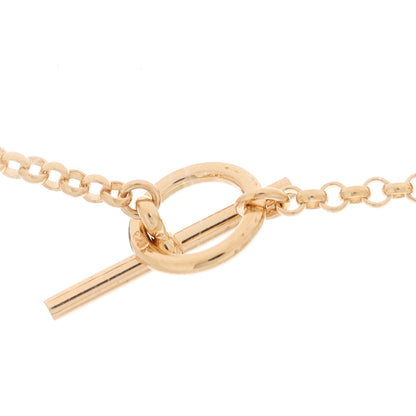 Hermes 18K Rose Gold Diamond Gambade Clou de Selle Necklace 4 of 6
