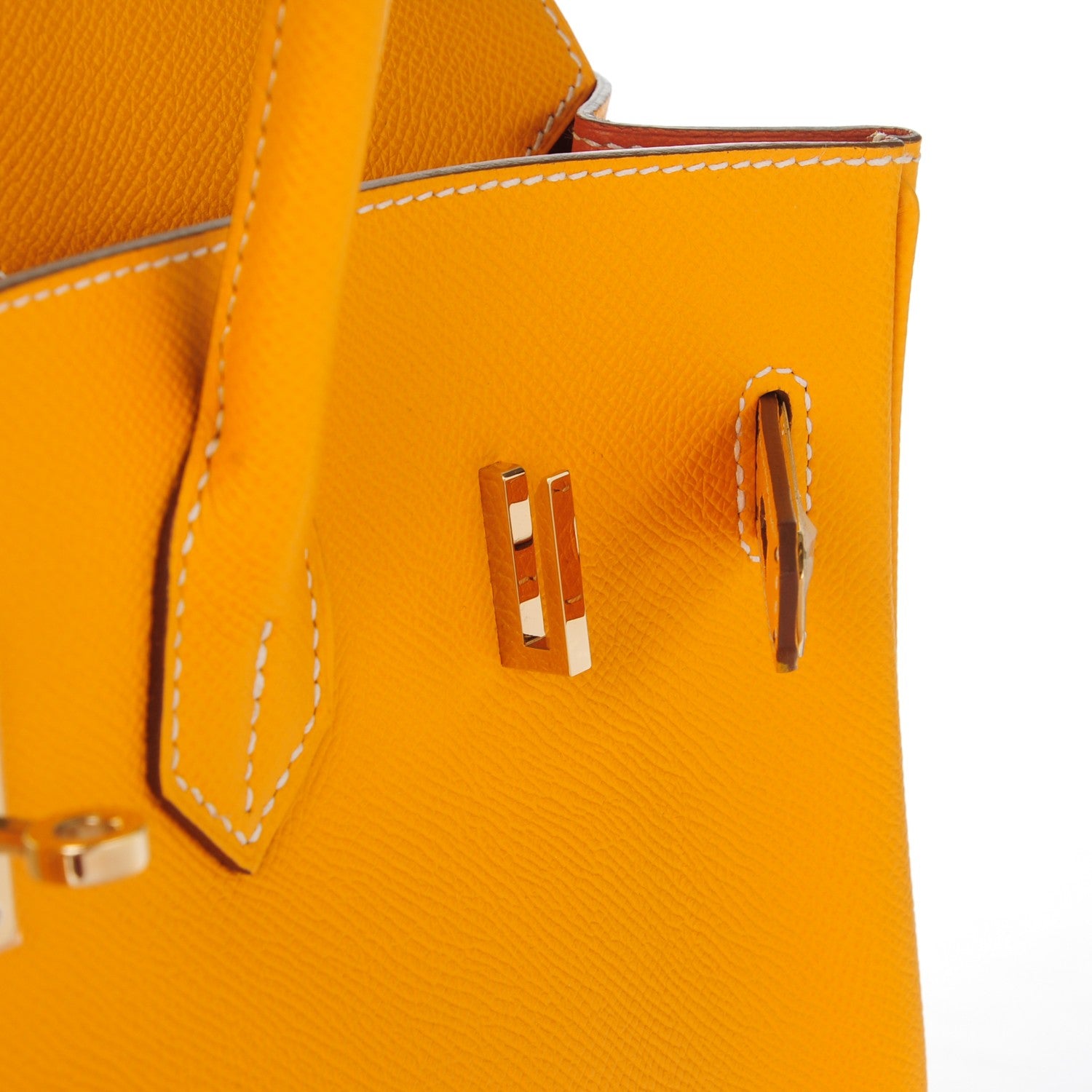 Hermes Epsom Candy Birkin 35 Jaune D'Or Potiron 17 of 25