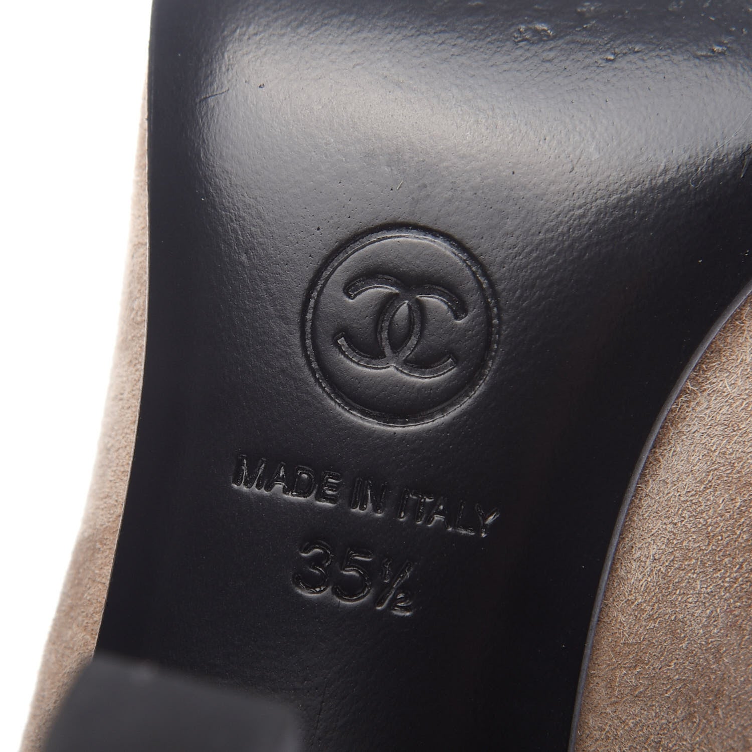 Chanel Suede Calfskin Satin Gabrielle Cap Toe Short Boots 35.5 Beige Black 8 of 10