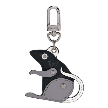 Louis Vuitton Calfskin Monogram Eclipse Rat Bag Charm Key Holder 1 of 3