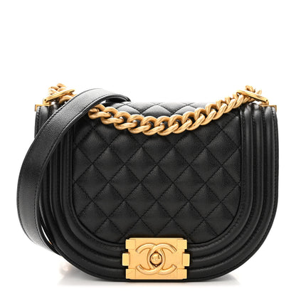 Chanel Caviar Quilted Small Boy Messenger Bag Black 1 of 10