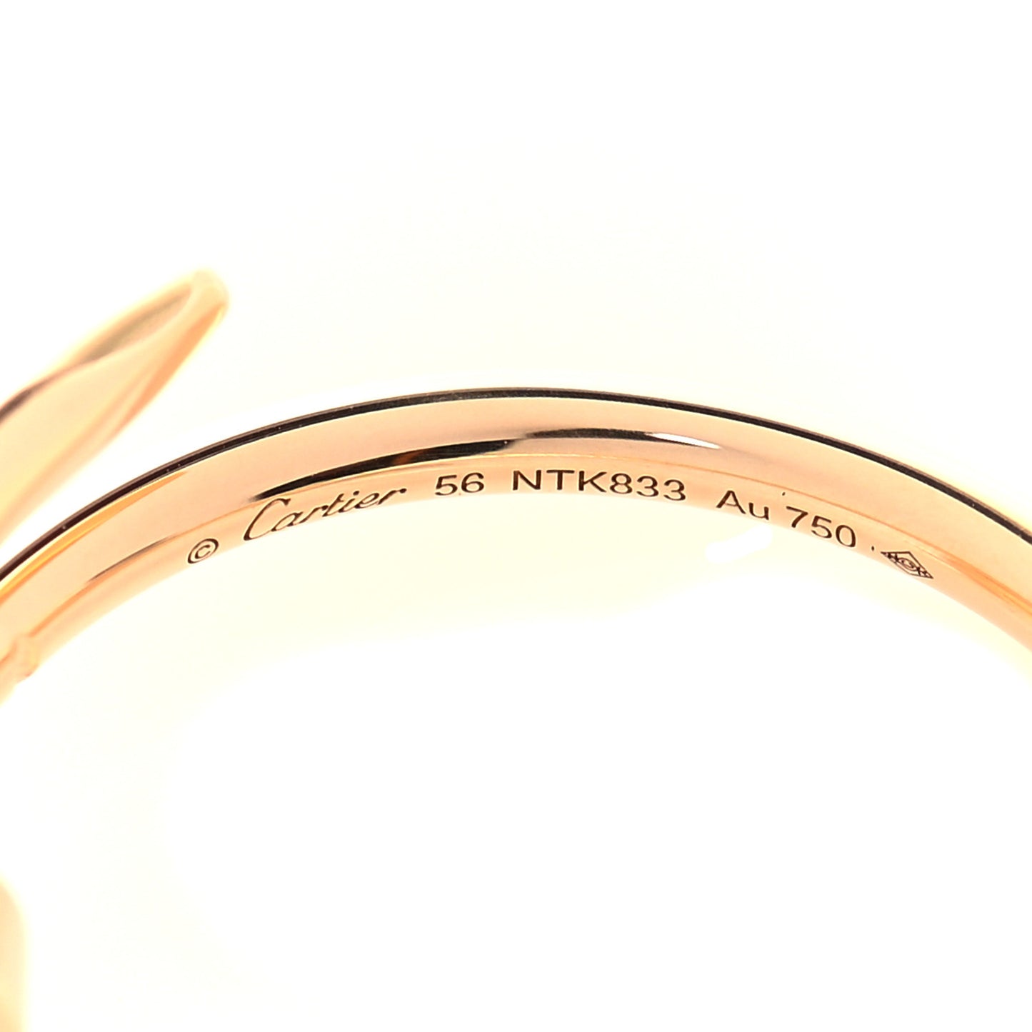 18K Yellow Gold Small Juste Un Clou Ring 56 7.5