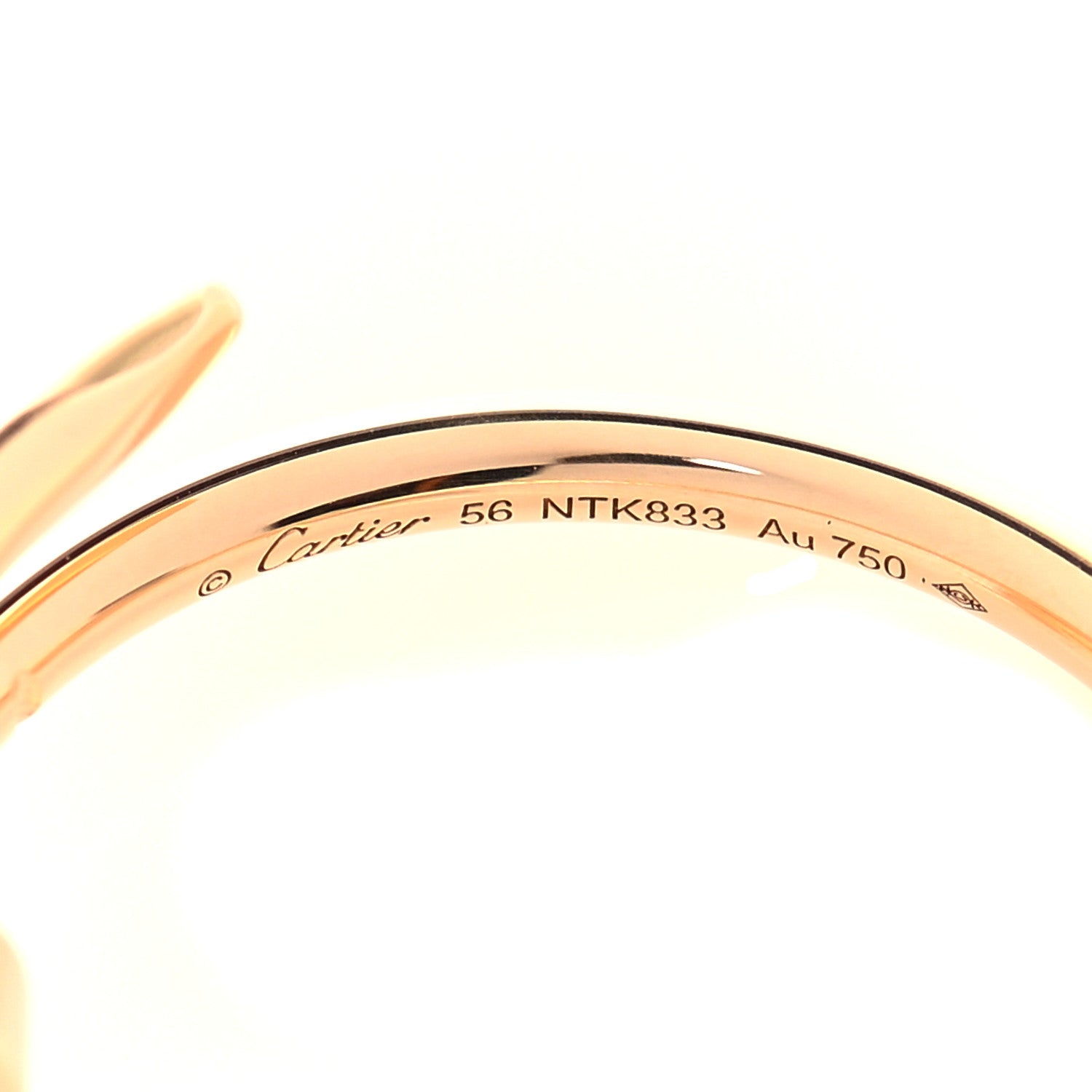 Cartier 18K Yellow Gold Small Juste Un Clou Ring 56 7.5 4 of 6