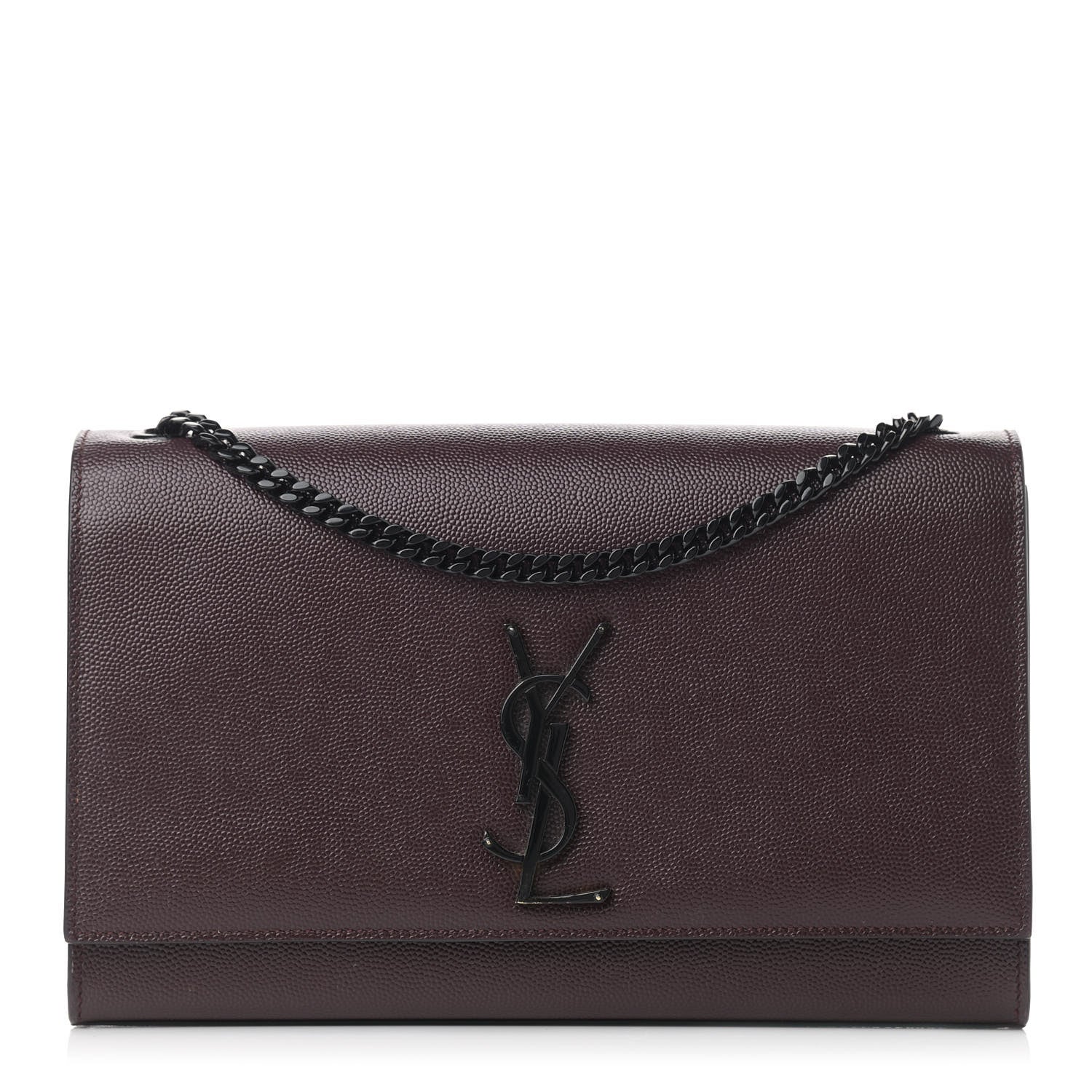 Saint Laurent Grain De Poudre Large Classic Monogram Kate Satchel Amaranto 1 of 9