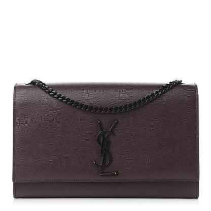 Saint Laurent Grain De Poudre Large Classic Monogram Kate Satchel Amaranto 1 of 9