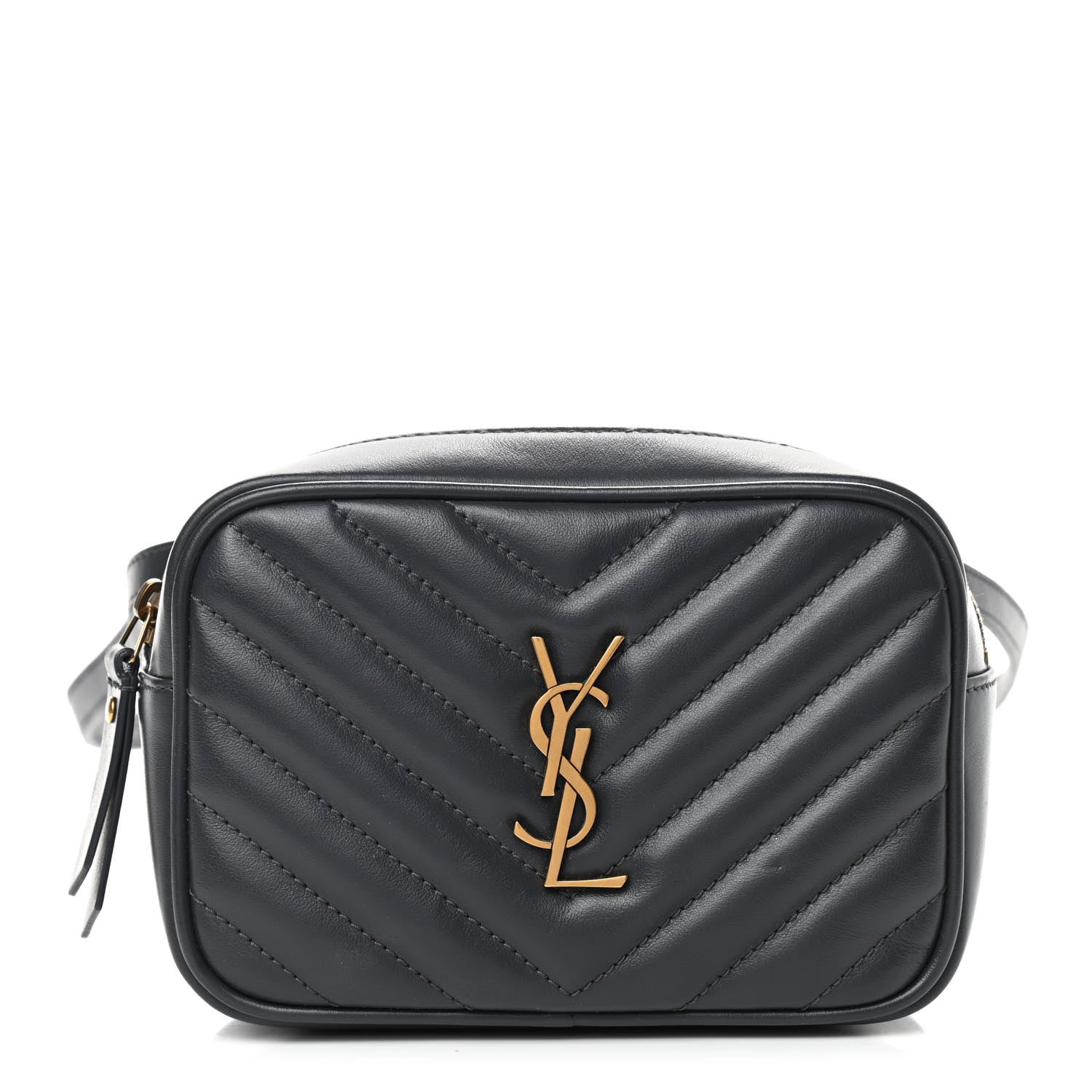Saint Laurent Calfskin Matelasse Monogram Lou Belt Bag Smog 1 of 9
