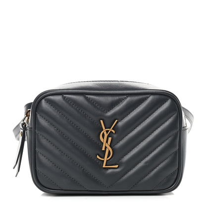 Saint Laurent Calfskin Matelasse Monogram Lou Belt Bag Smog 1 of 9