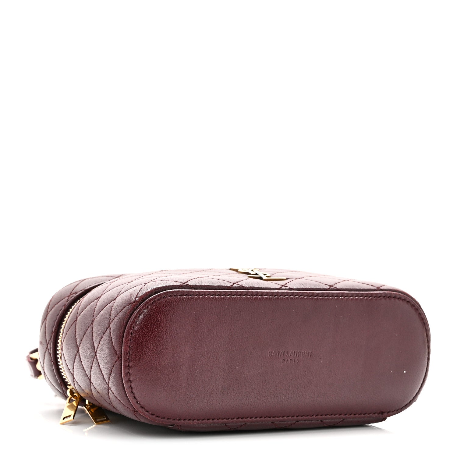 Saint Laurent Lambskin Quilted Mini Gaby Vanity Case Rouge Cabernet 4 of 9