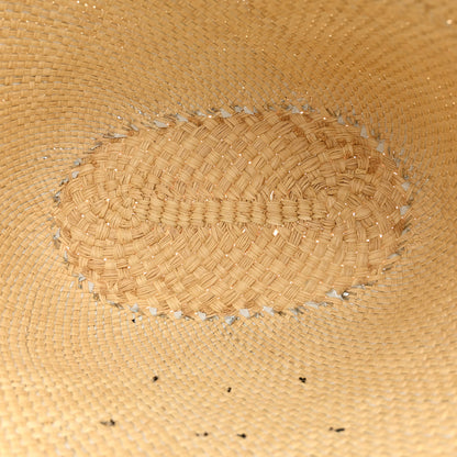 Loewe Calfskin Raffia Paulas Ibiza Sparkling Metallic Anagram Basket Tote Bag Natural Silver 5 of 11