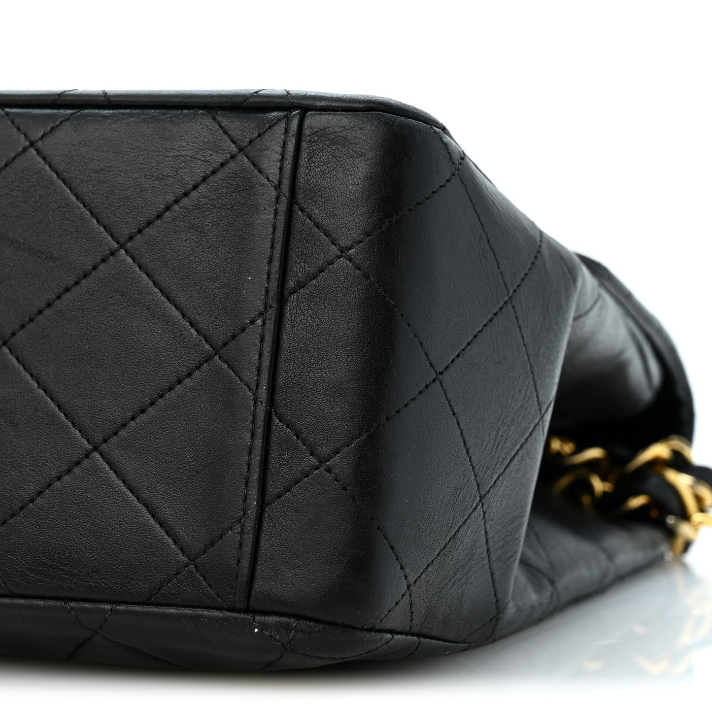 Lambskin Quilted XL Jumbo Single Flap Black