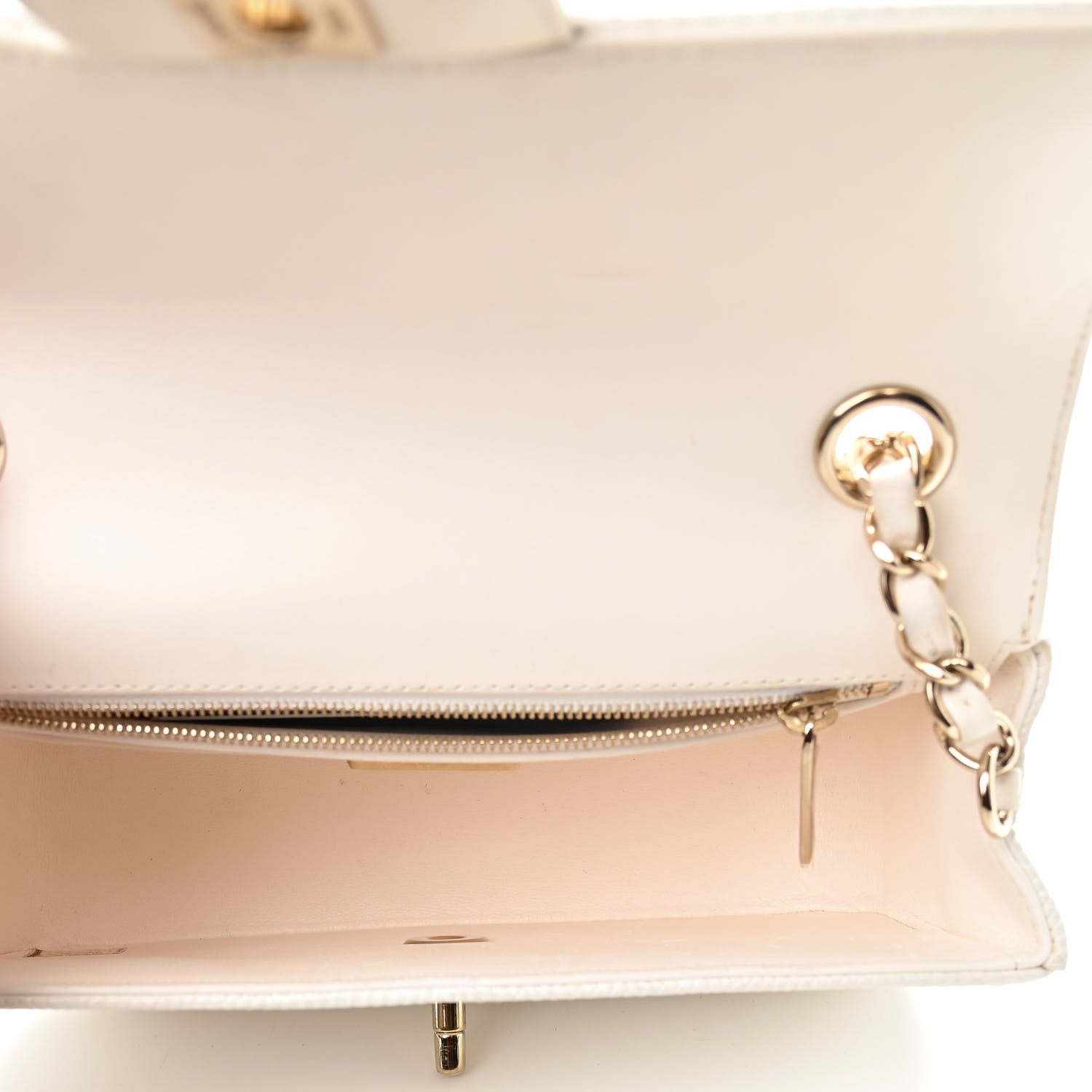 Chanel Lizard Mini Rectangular Flap White 5 of 10