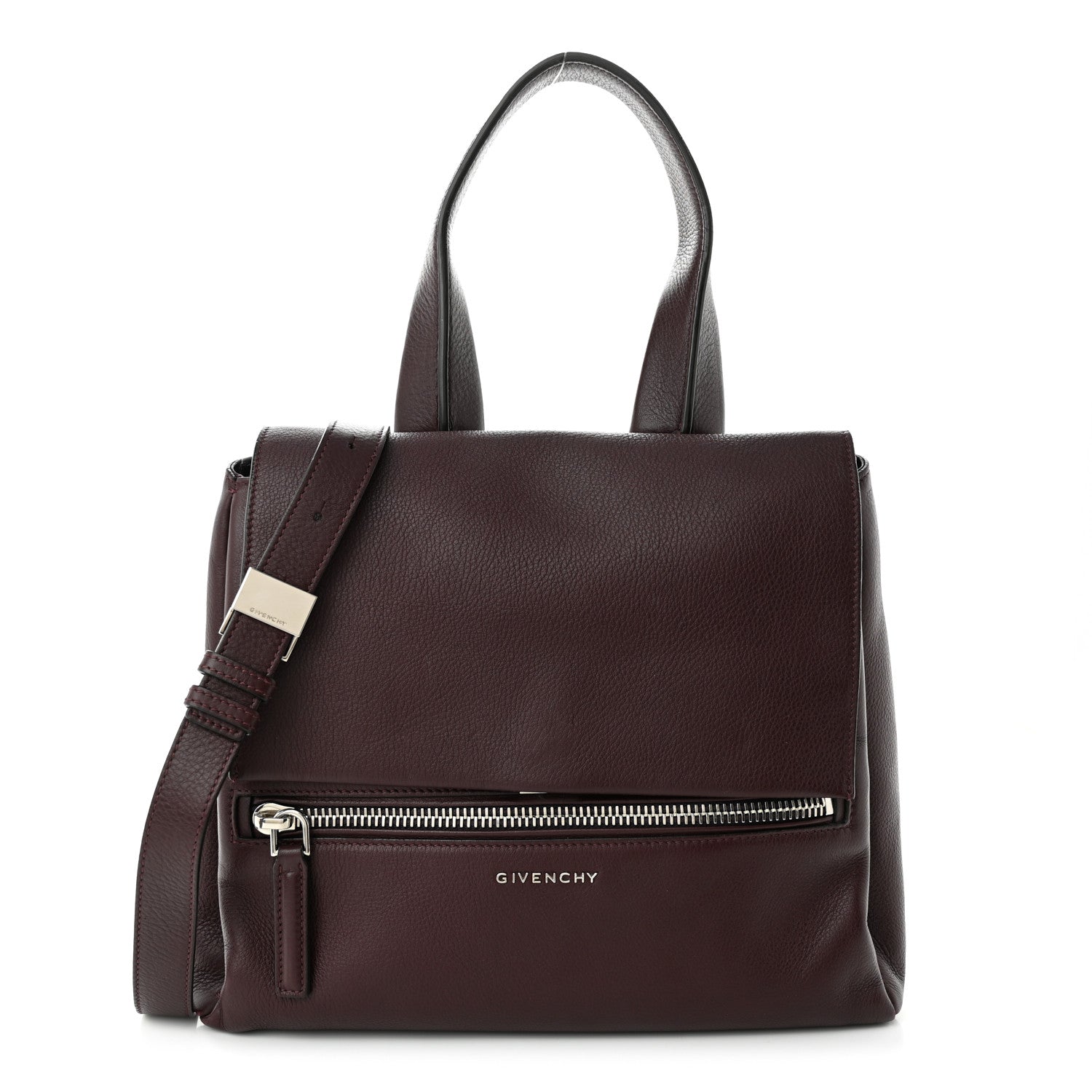 Givenchy Calfskin Small Pandora Pure Flap Bag Aubergine 1 of 10