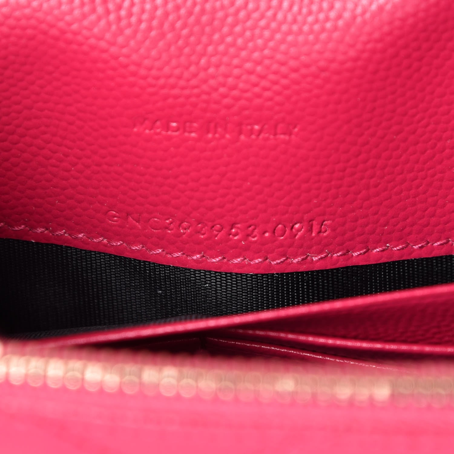 Saint Laurent Grain De Poudre Matelasse Chevron Monogram Envelope Chain Wallet Fresh Fuchsia 8 of 15