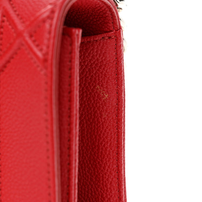 Christian Dior Grained Calfskin Small Diorama Flap Bag Red 10 of 15