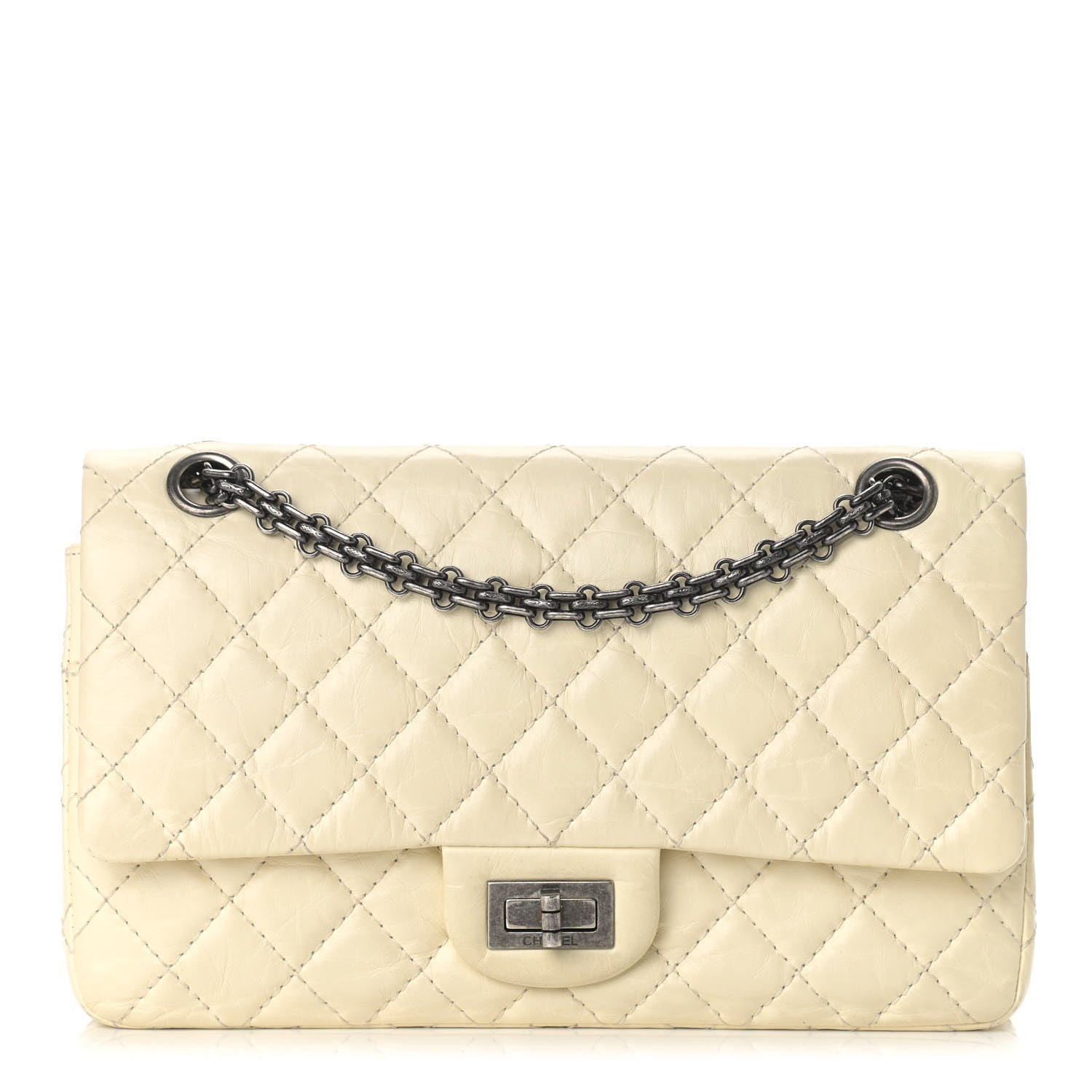 Chanel Aged Calfskin Quilted 2.55 Reissue 225 Flap White 1 of 13