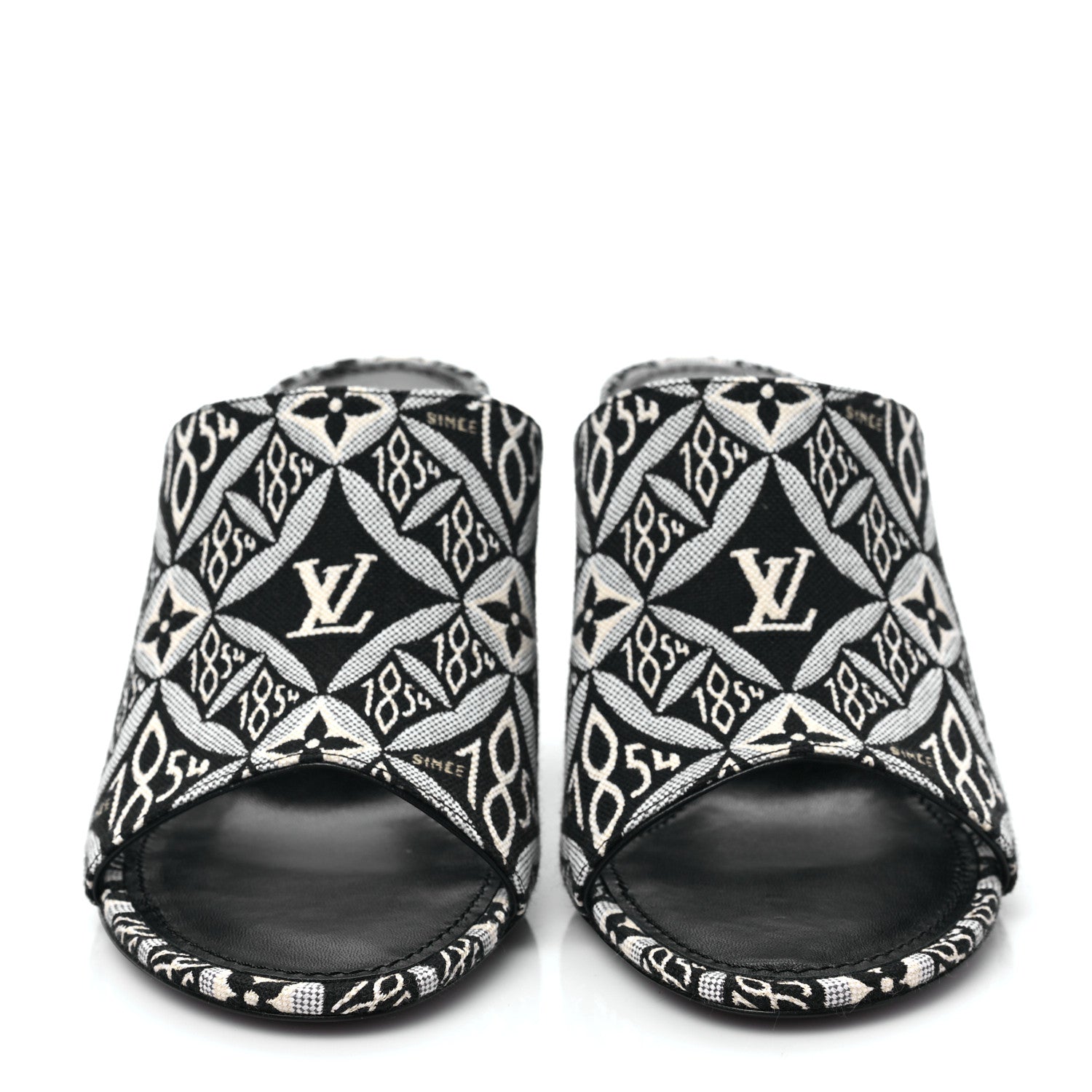 Louis Vuitton Jacquard Since 1854 Silhouette Mules 39 Grey 2 of 8