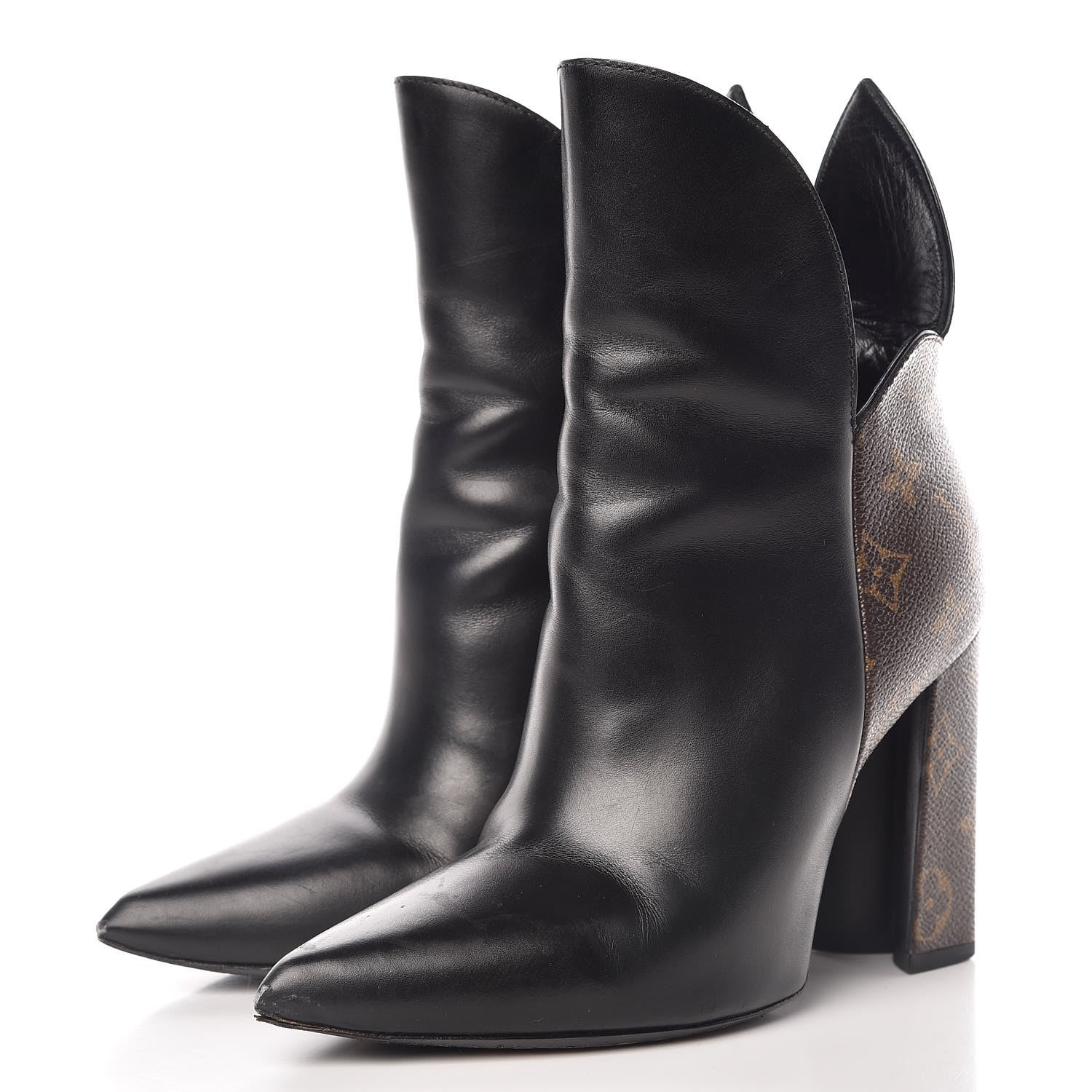 Louis Vuitton Calfskin Monogram Rodeo Queen Ankle Boots 36.5 Black 3 of 18