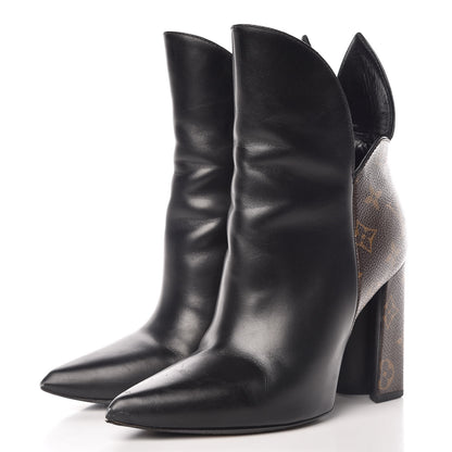Louis Vuitton Calfskin Monogram Rodeo Queen Ankle Boots 36.5 Black 3 of 18