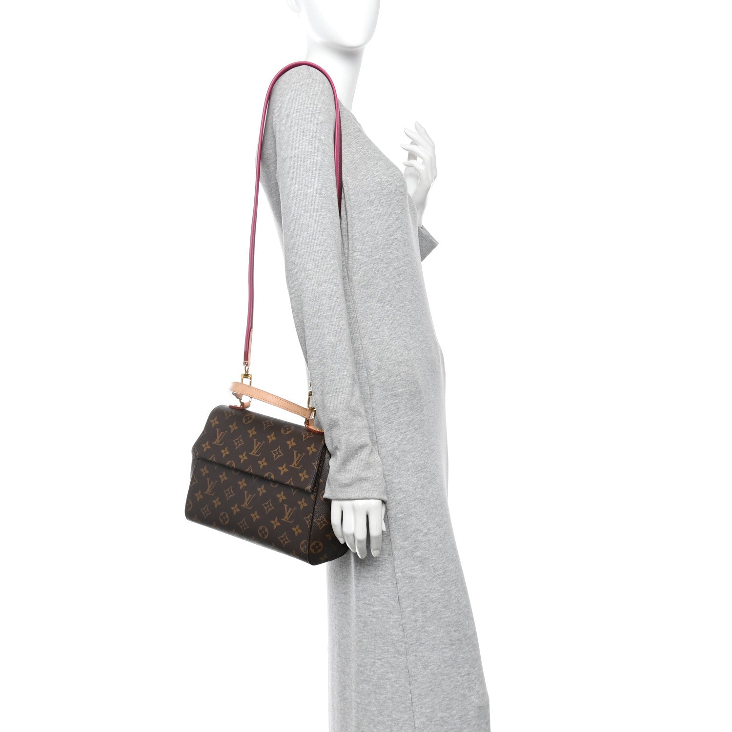 Louis Vuitton Monogram Cluny BB Bordeaux Fuchsia 2 of 10
