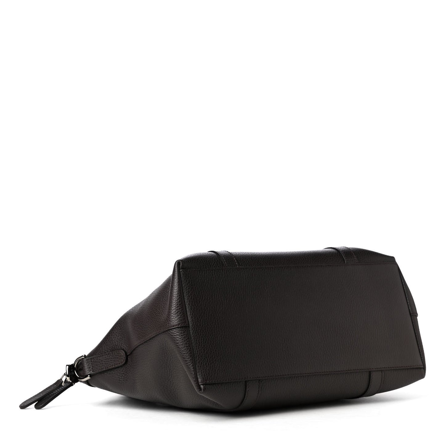 Pebbled Calfskin Medium GG Convertible Dome Satchel Dark Brown