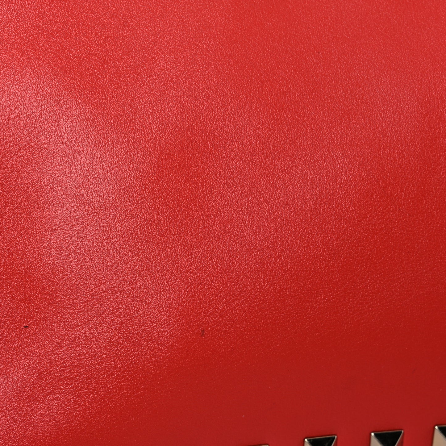 Vitello Mini Rockstud Tote Red