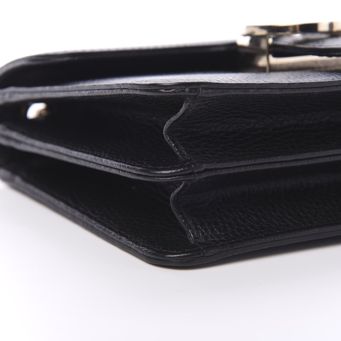 Dollar Calfskin Small Interlocking G Shoulder Bag Black