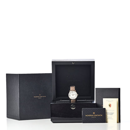 Vacheron Constantin 18K Pink Gold Alligator Diamond Bezel 33mm Patrimony Traditionnelle Manual Winding Watch 81590 10 of 10